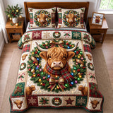 HOLIDAY HIGHLAND BEDDING SET | 3-PIECE QUILTED BED SET