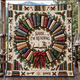 READING WREATH | HANDMADE QUILTED BLANKET