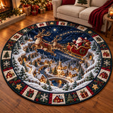 SANTA SLEIGH VILLAGE | QUILTED ROUND MAT