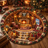 Cozy Christmas Cabin Quilted Round Mat GFTOMA15031C1