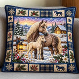 Snowy Horse Quilted Pillow Case GFTOMA15091C1