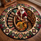 Melanin Santa Magic Quilted Round Mat GFTOMA15304