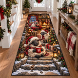 SANTA STAIRWAY RUNNER RUG | QUILTED TABLE RUNNER
