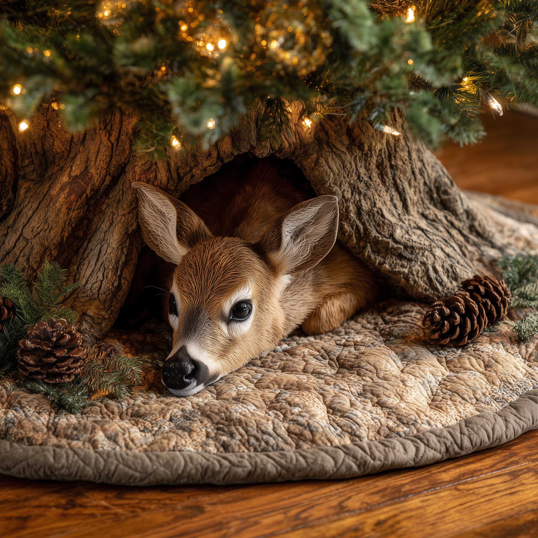 DEER HAVEN | QUILTED CHRISTMAS TREE SKIRT