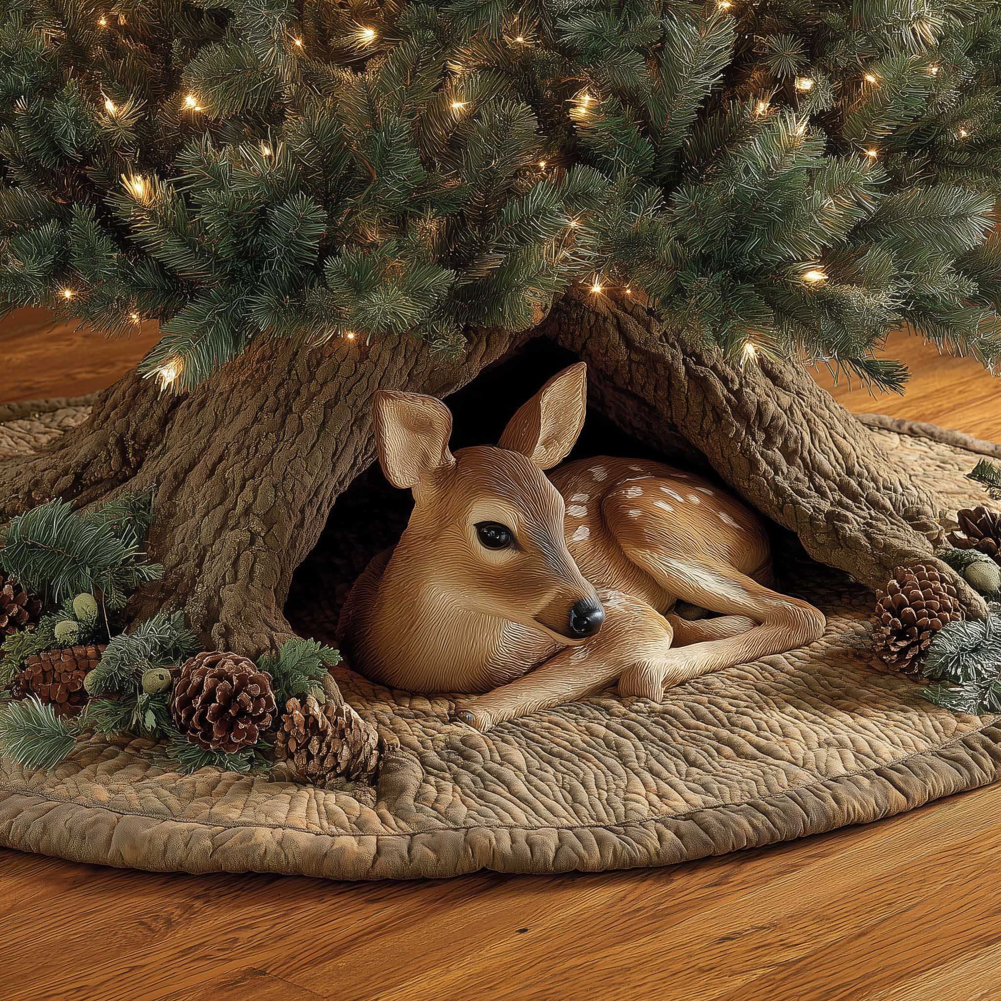 DEER HAVEN | QUILTED CHRISTMAS TREE SKIRT