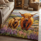 HIGHLAND COW AREA RUG | NON-SLIP QUILTED MAT