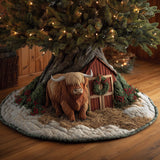 Highland Cow Quilted Tree Skirt GFTOMA6856