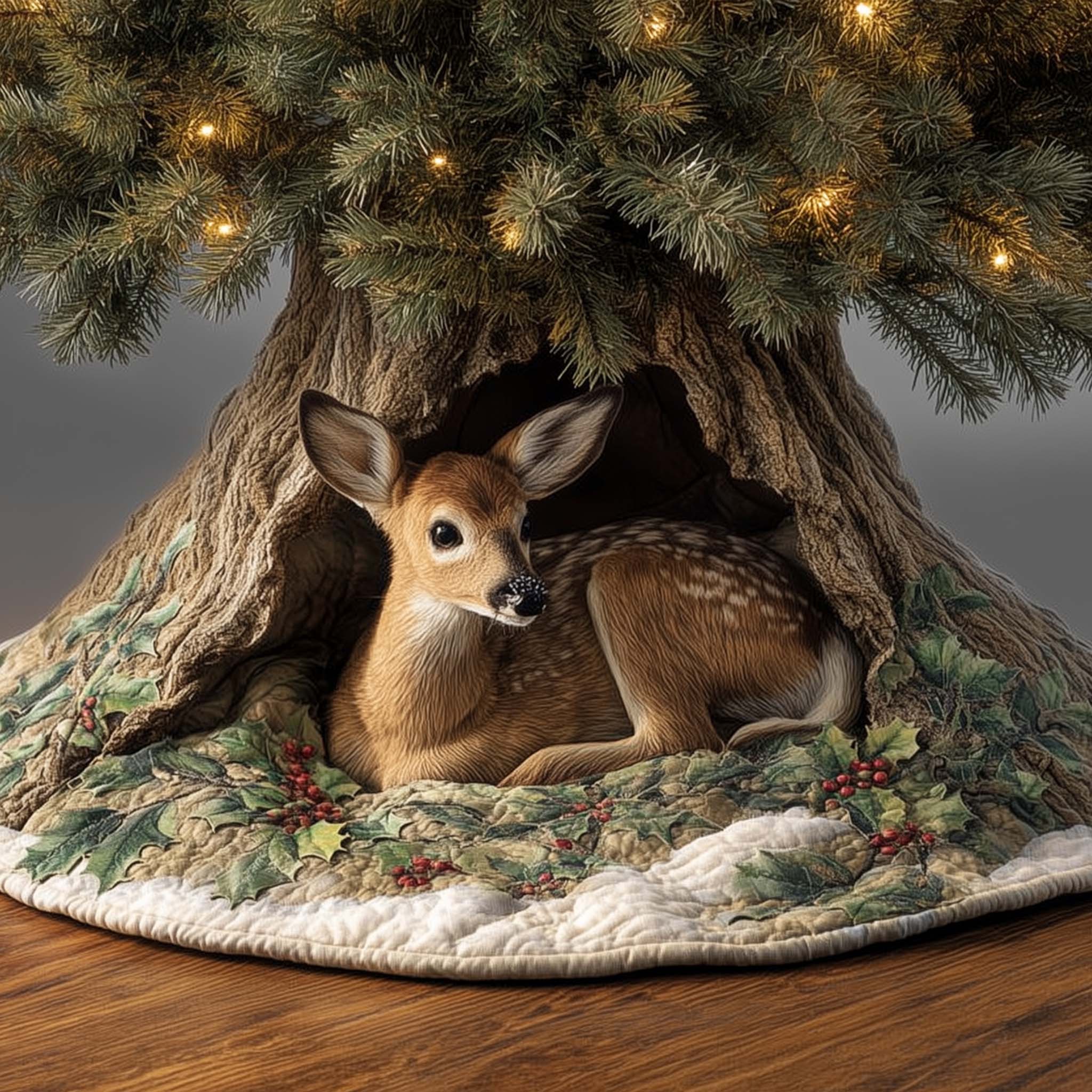 DEER HAVEN | QUILTED CHRISTMAS TREE SKIRT