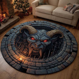 SANTA AND KRAMPUS | QUILTED ROUND MAT