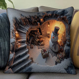 Snowman Lane Quilted Pillow Case GFTOMA8229