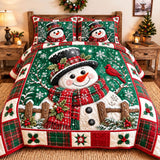 Jolly Snowman 3-Piece Quilted Bedding Set GFTONPT106