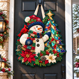 MAGICAL SNOWMAN WINTER | QUILTED DOOR HANGER