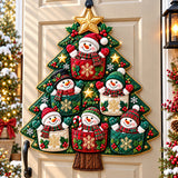 SNOWMAN FROSTY NIGHT | QUILTED DOOR HANGER