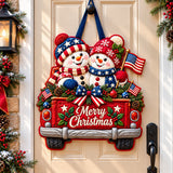 SNOWMAN SNOWY MAGIC | QUILTED DOOR HANGER
