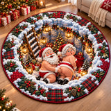 Santa Claus Blessings Quilted Round Mat GFTONPT1742