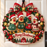 RUSTIC CHRISTMAS CHICKEN | QUILTED DOOR HANGER