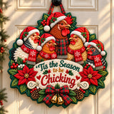 MAGICAL CHRISTMAS CHICKEN | QUILTED DOOR HANGER