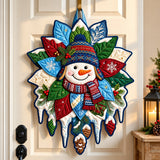 JOLLY SNOWMAN CHRISTMAS | QUILTED DOOR HANGER