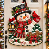 CHRISTMAS SNOWMAN CHEER | QUILTED DOOR HANGER