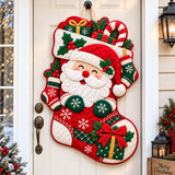 CHRISTMAS SOCK MAGIC | QUILTED DOOR HANGER