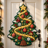 CHRISTMAS TREE WISHES | QUILTED DOOR HANGER
