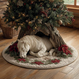 Holiday Farmstead Horse Quilted Tree Skirt GFTONT5059