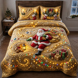 Christmas Flow 3-Piece Quilted Bedding Set GFTOPND1695