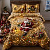 Christmas Flow 3-Piece Quilted Bedding Set GFTOPND1695