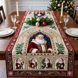 JEWELED SANTA CHRISTMAS | QUILTED TABLE RUNNER