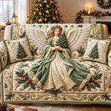 Angel Christmas Tree Quilted Sofa Cover GFTOPND2194