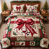 BLING CHRISTMAS GIFT BEDDING SET | 3-PIECE QUILTED BED SET