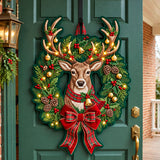 REINDEER ANTLER | QUILTED DOOR HANGER