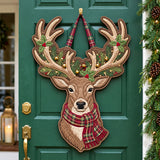 MAJESTIC REINDEER | QUILTED DOOR HANGER