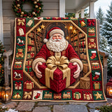 Santa Giant Christmas Gift Quilted Blanket GFTOPND2852