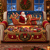Santa Christmas Gifts Quilted Sofa Cover GFTOPND3044