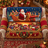Santa Christmas Gifts Quilted Sofa Cover GFTOPND3044