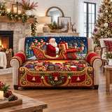 Santa Christmas Gifts Quilted Sofa Cover GFTOPND3044