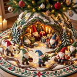 Nordic Gnome Forest Quilted Tree Skirt GFTOPND3198