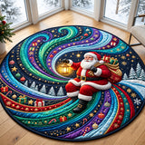 Aurora Santa Quilted Round Mat GFTOPND3419