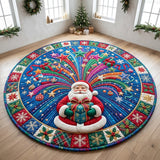 SANTA STARBURST | QUILTED ROUND MAT