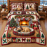 Sleeping Puppy 3-Piece Quilted Bedding Set GFTOPND3482