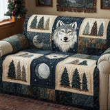 Lunar Wolf Quilted Sofa Cover GFTOQM1086