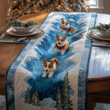 CORGI GLACIER | QUILTED TABLE RUNNER