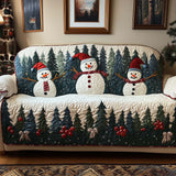 Snowman Quilted Sofa Cover GFTOQM254