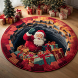 PRESENT SANTA | QUILTED ROUND MAT