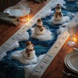 DRIFTING SNOWMEN | QUILTED TABLE RUNNER