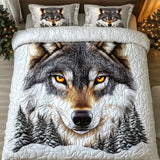 GOLDEN GAZE BEDDING SET | 3-PIECE QUILTED BED SET