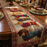 Merry Dachshund Charm Quilted Table Runner GFTOTP15402