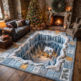 HOLIDAY VILLAGE AREA RUG | NON-SLIP QUILTED MAT