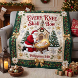 SANTA MEETS SAVIOR | HANDMADE QUILTED BLANKET